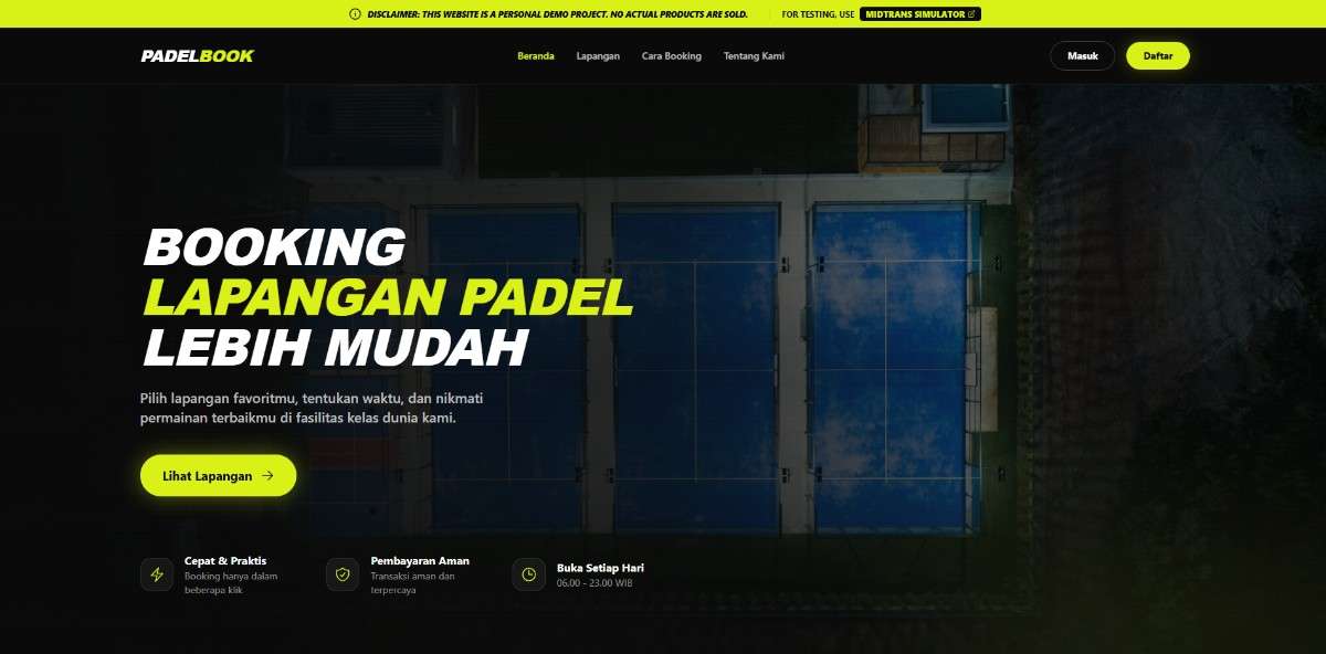 Padel Booking Preview